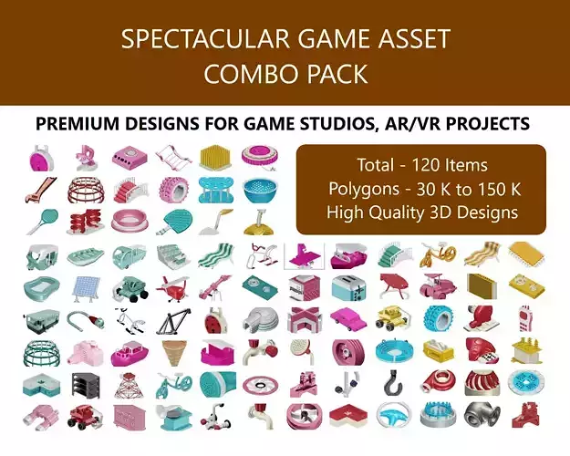 SPECTACULAR GAME ASSET COMBO PACK 3D Model Collection