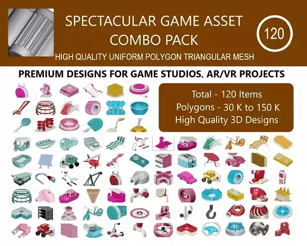 SPECTACULAR GAME ASSET COMBO PACK 3D Model Collection