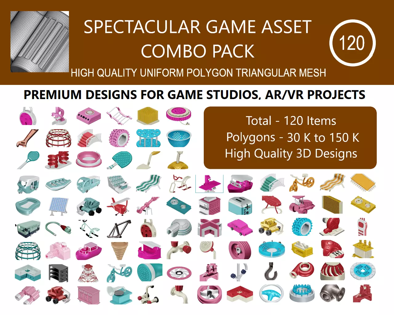 SPECTACULAR GAME ASSET COMBO PACK 3D Model Collection_0