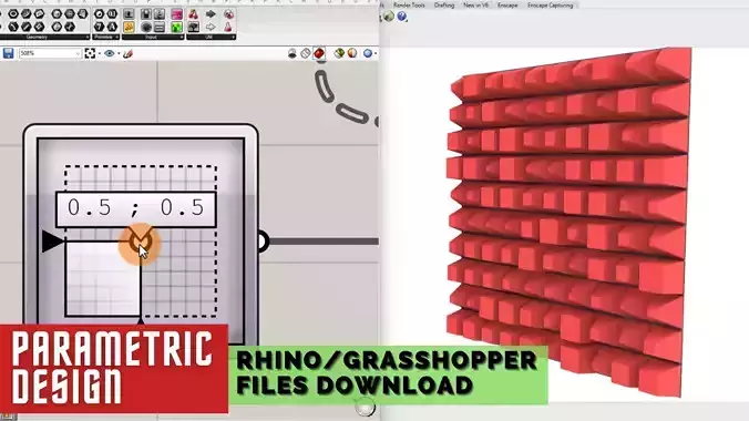 Random Cube Manipulation Grasshopper script Rhino model Download 3D model