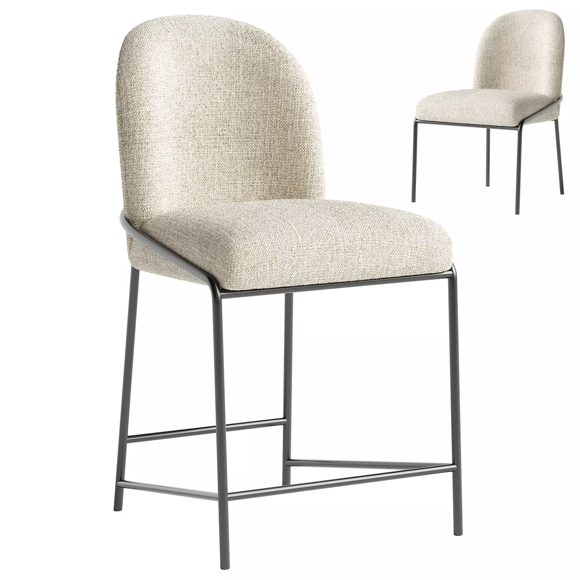 Dresta Dining Chair and Dresta Counter Stool 3D model_0