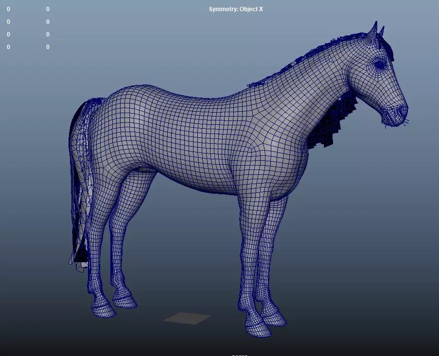 Hourse Rig Model Low-poly 3D model_2