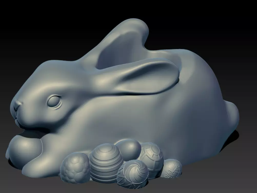 flower pots with a cute Easter bunny theme Free 3D print model