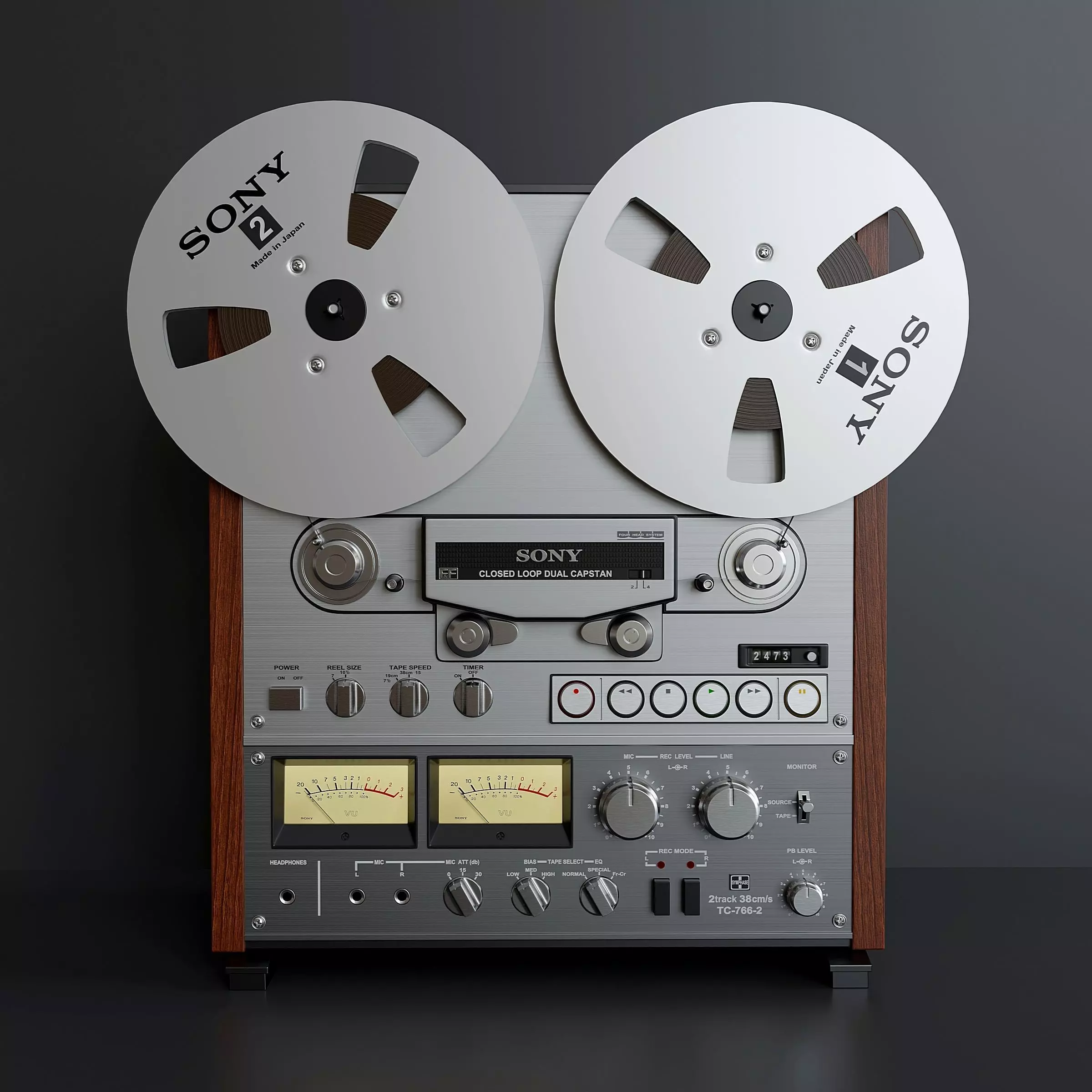 Vintage reel to reel tape deck 7 3D model_0