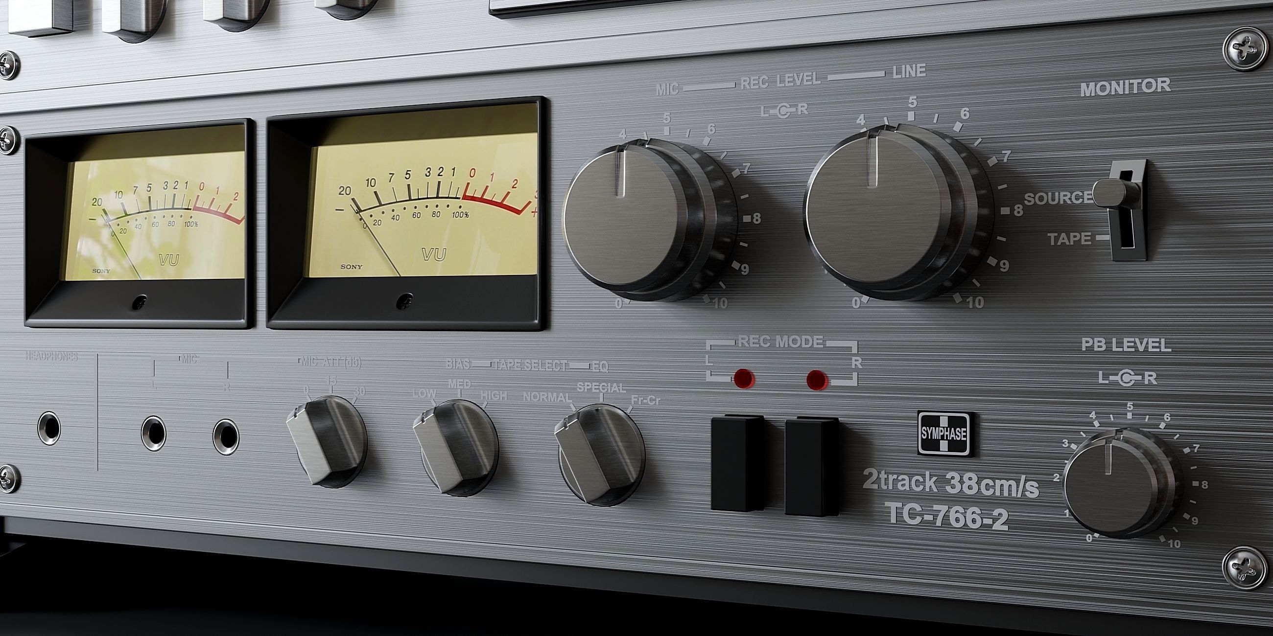 Vintage reel to reel tape deck 7 3D model_5