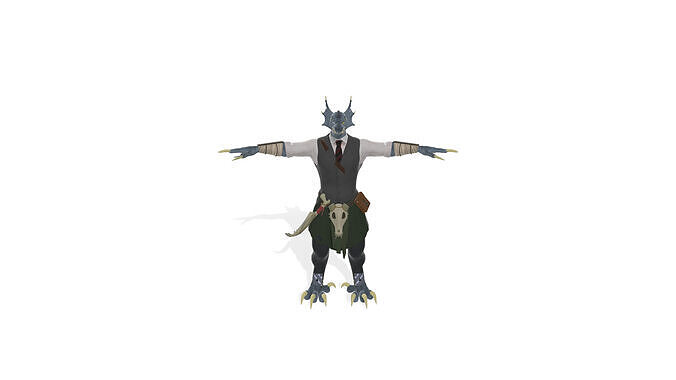 Wolf model for VRChat Low-poly 3D model
