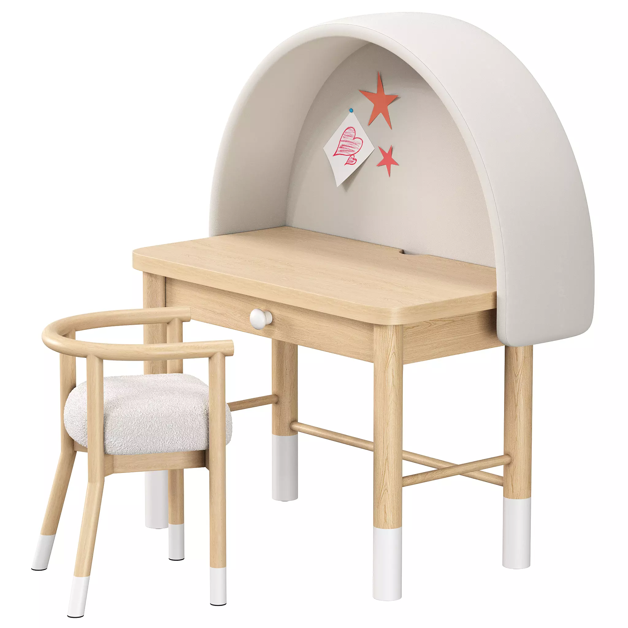 Childrens Furniture Set Axel Drawing 3D model_0