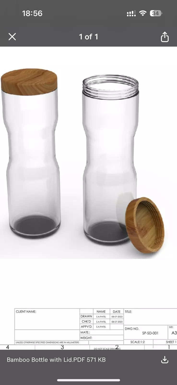 Cup And Milk Bottel 3D print model_0