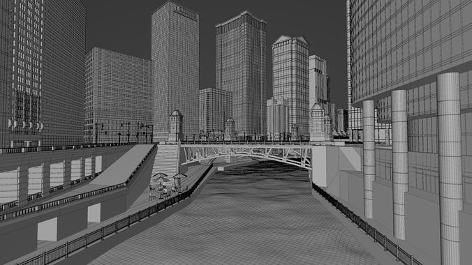Chicago Street 3D model 7