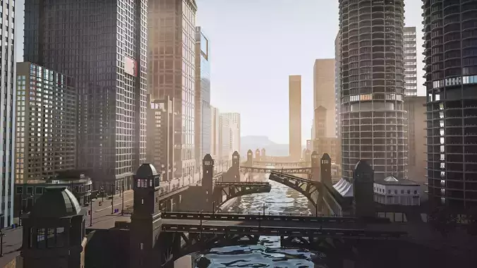 Chicago Street 3D model
