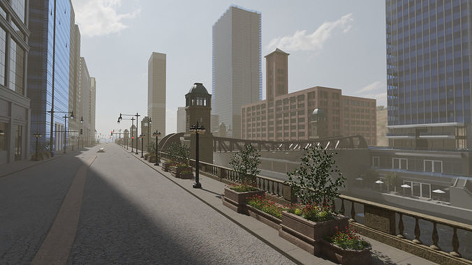 Chicago Street 3D model 4