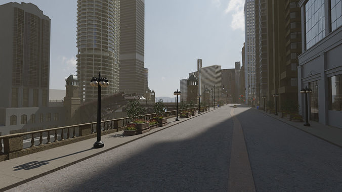 Chicago Street 3D model 6