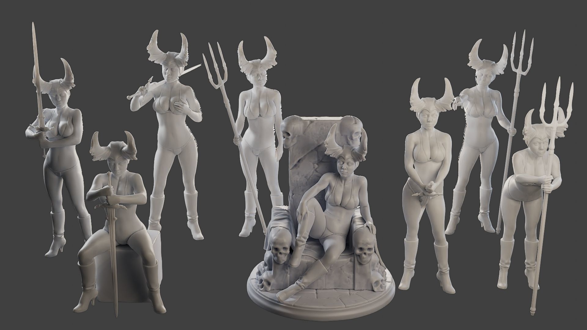 Dark Queen DQ1 Pack1 3D Model Collection_1