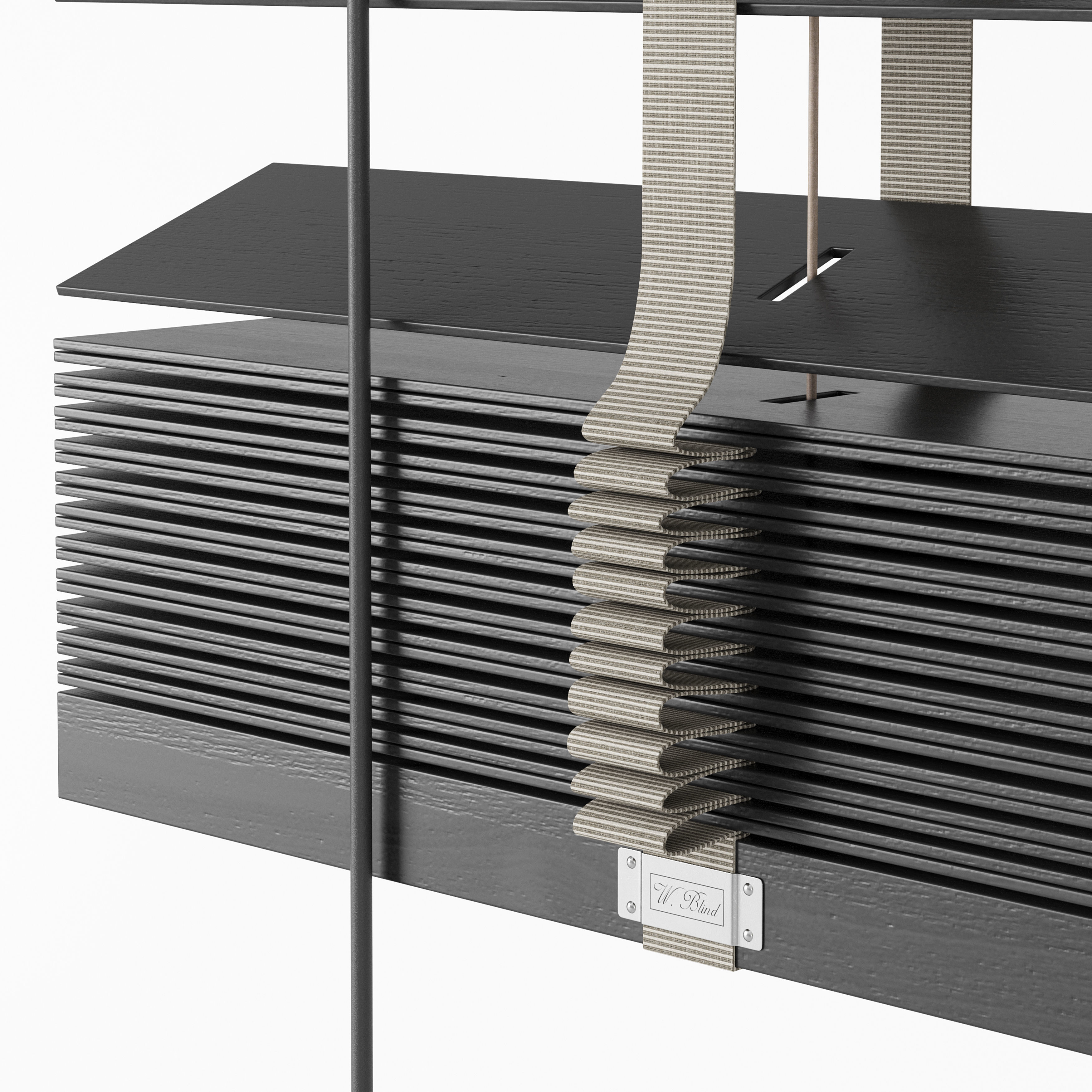 Wooden Blinds Set 13 3D model_1