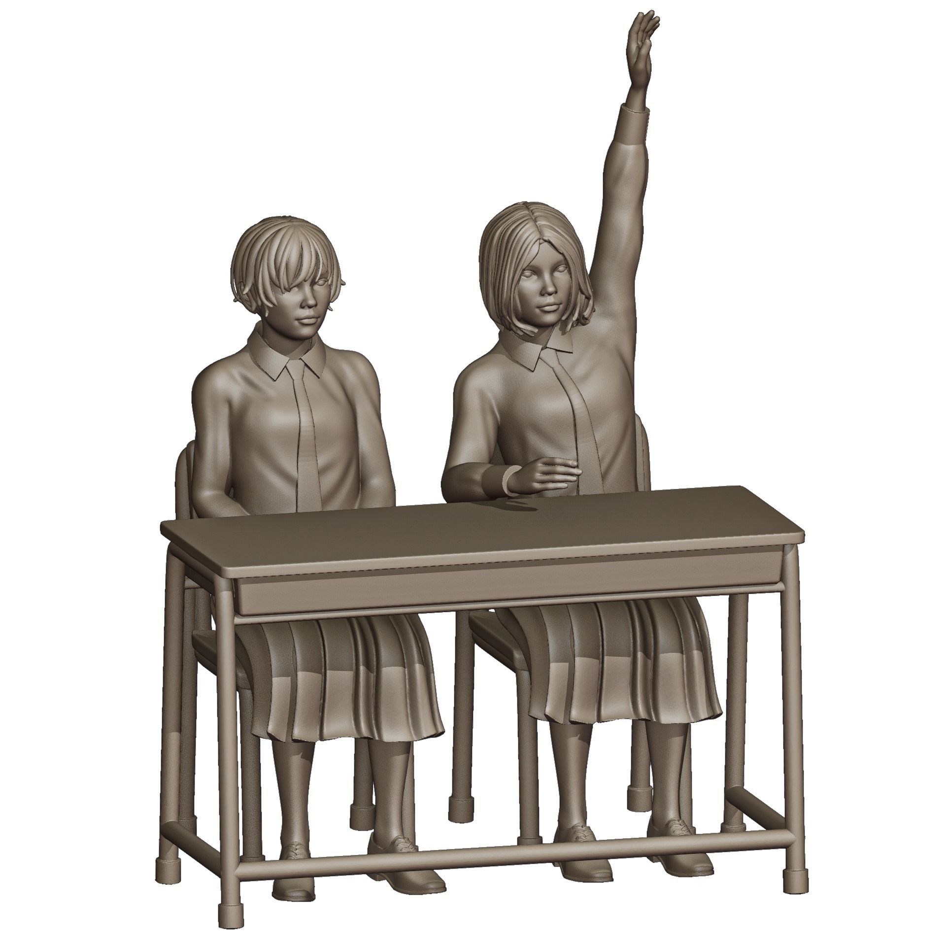 Students Diorama Pack 3D print model_15