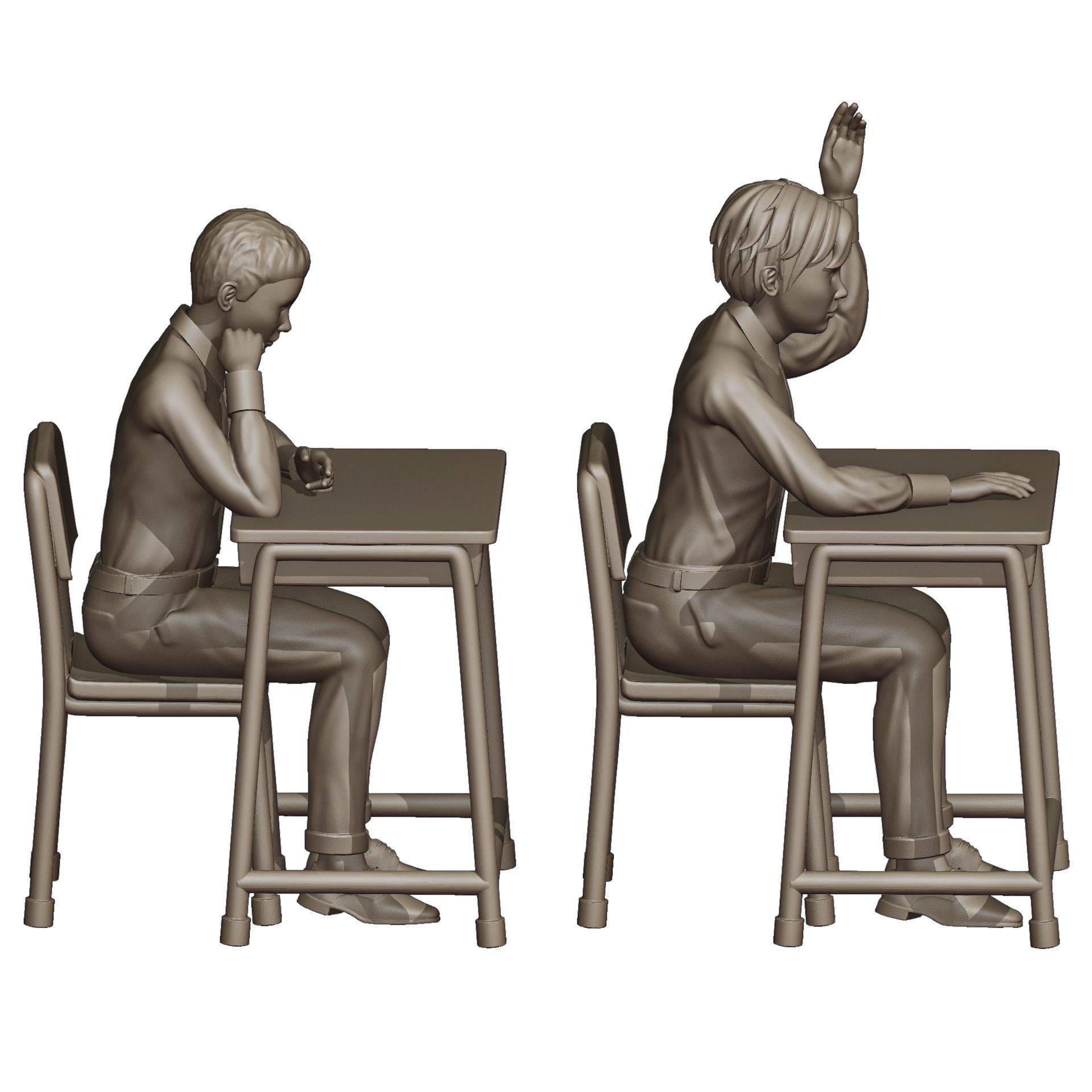 Students Diorama Pack 3D print model_21