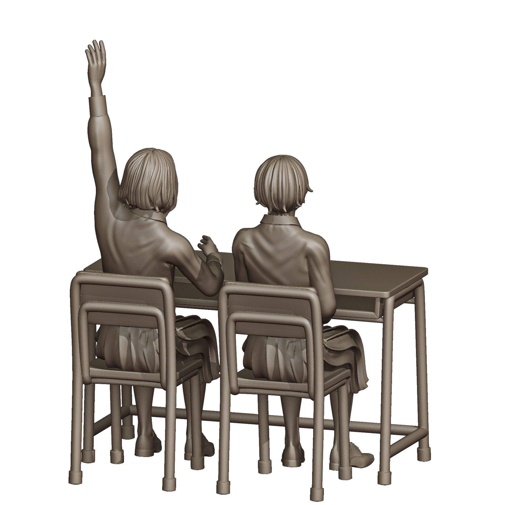 Students Diorama Pack 3D print model_17