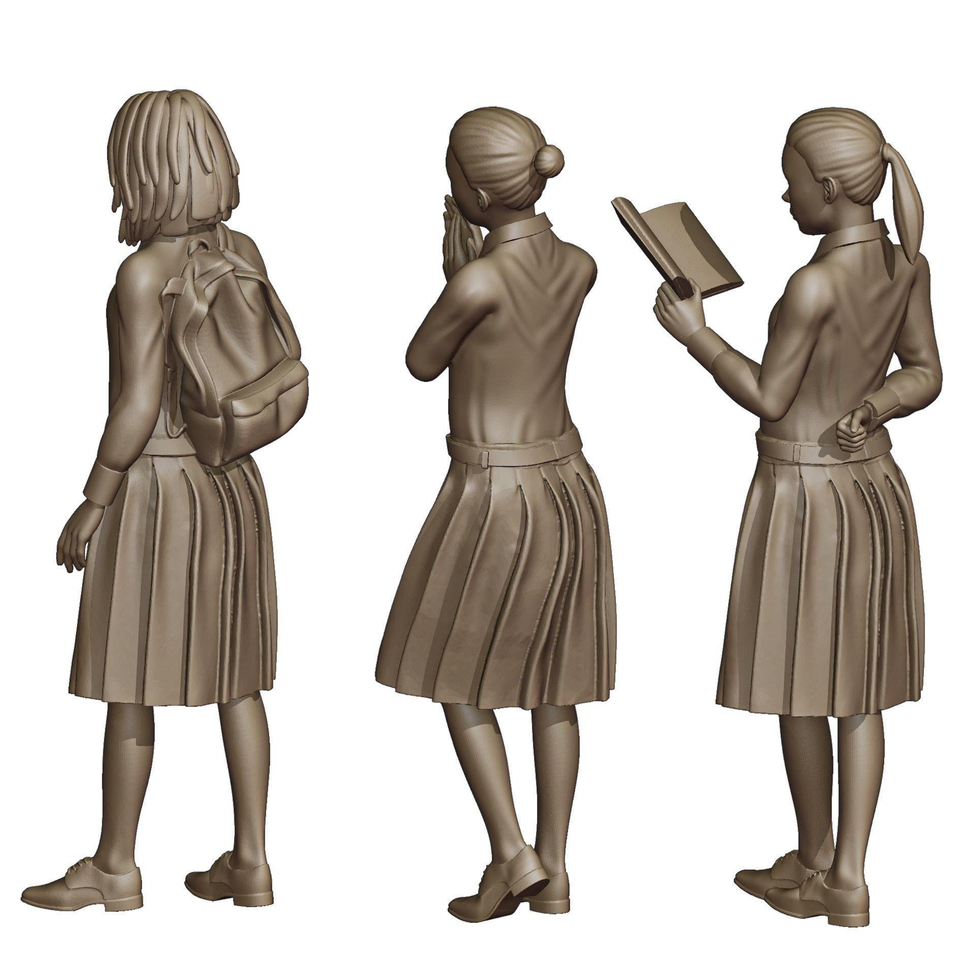 Students Diorama Pack 3D print model_6