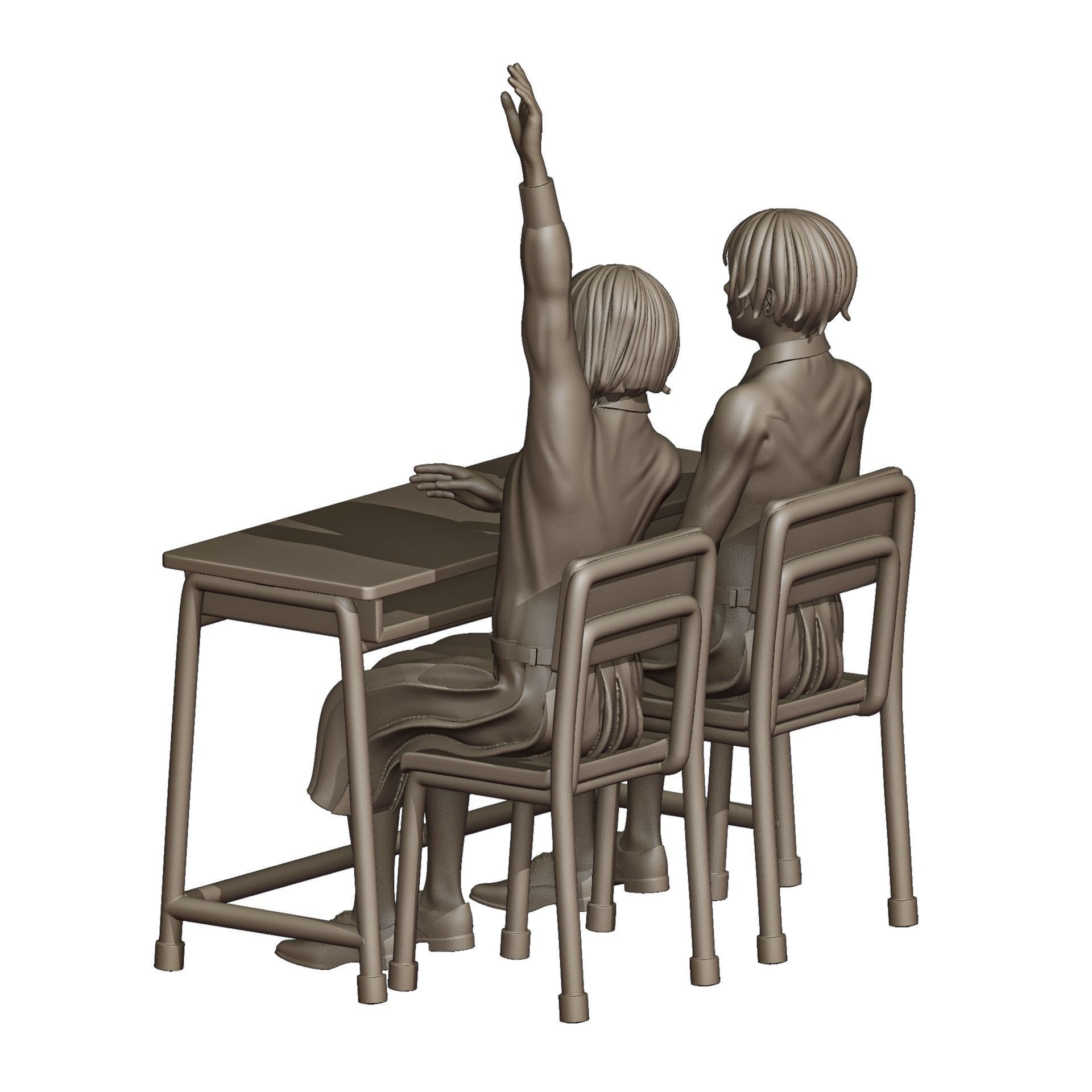 Students Diorama Pack 3D print model_18