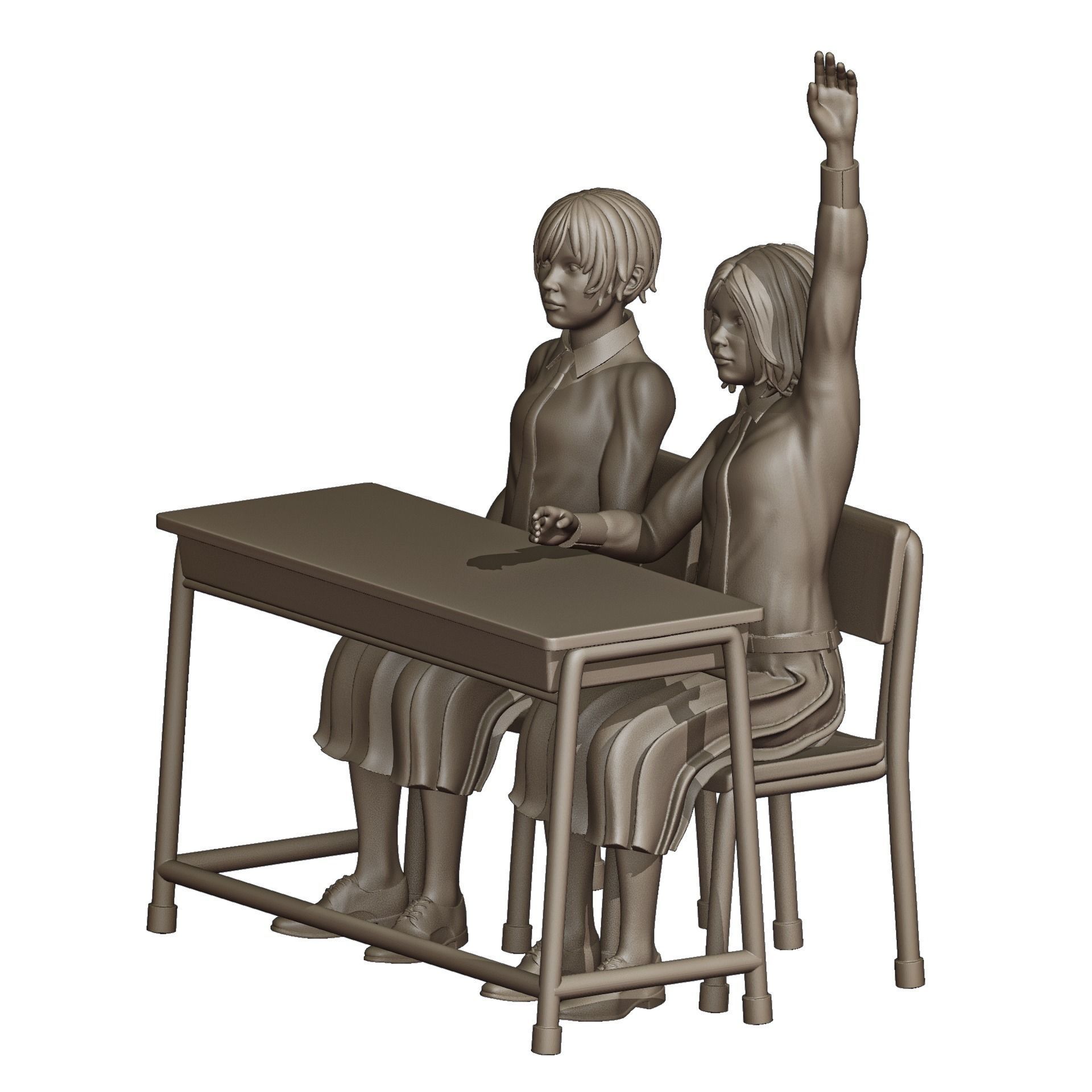 Students Diorama Pack 3D print model_19