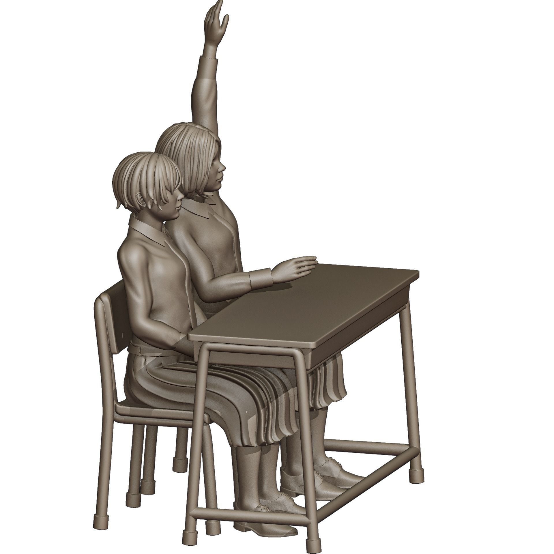 Students Diorama Pack 3D print model_16