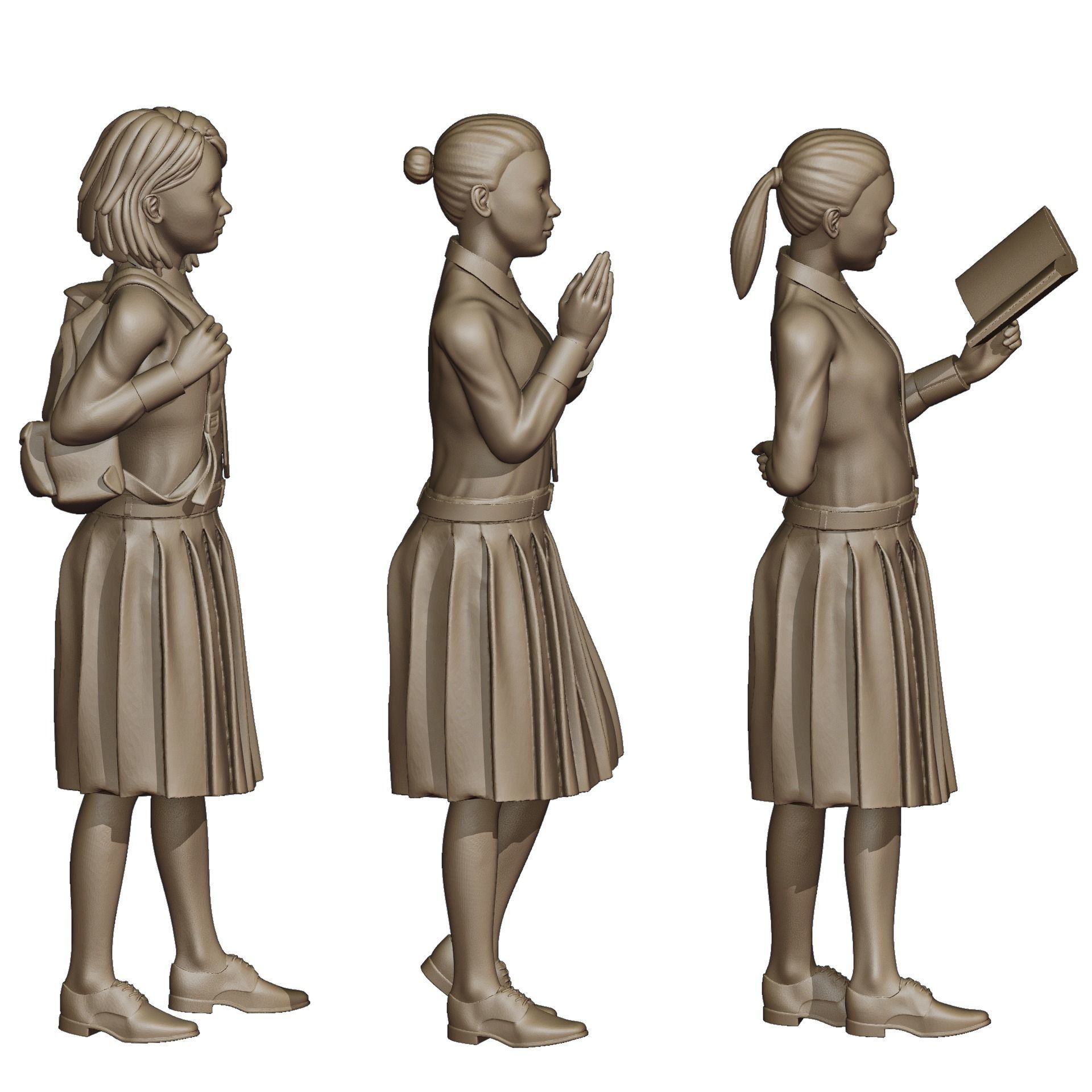 Students Diorama Pack 3D print model_4