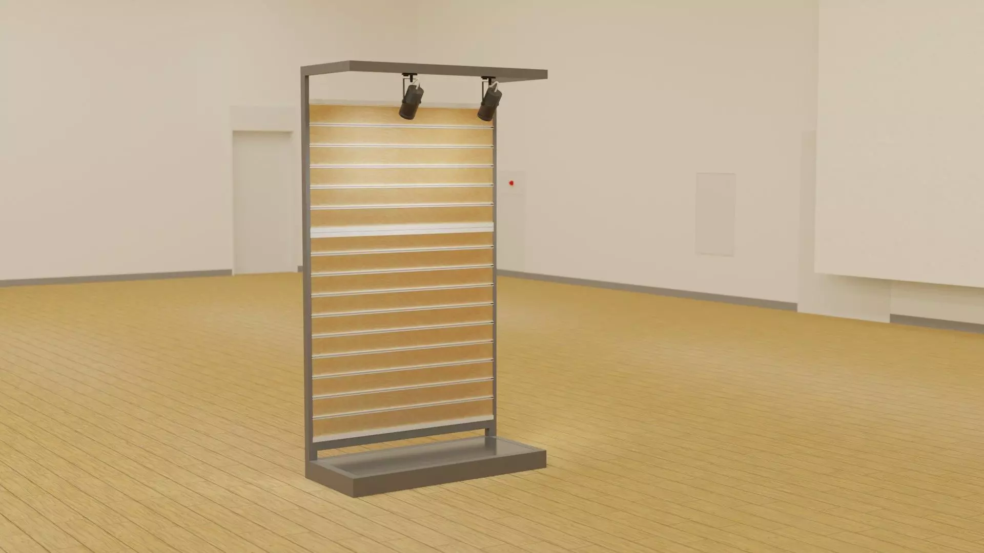 Slat Wall Panel Rack Free 3D model