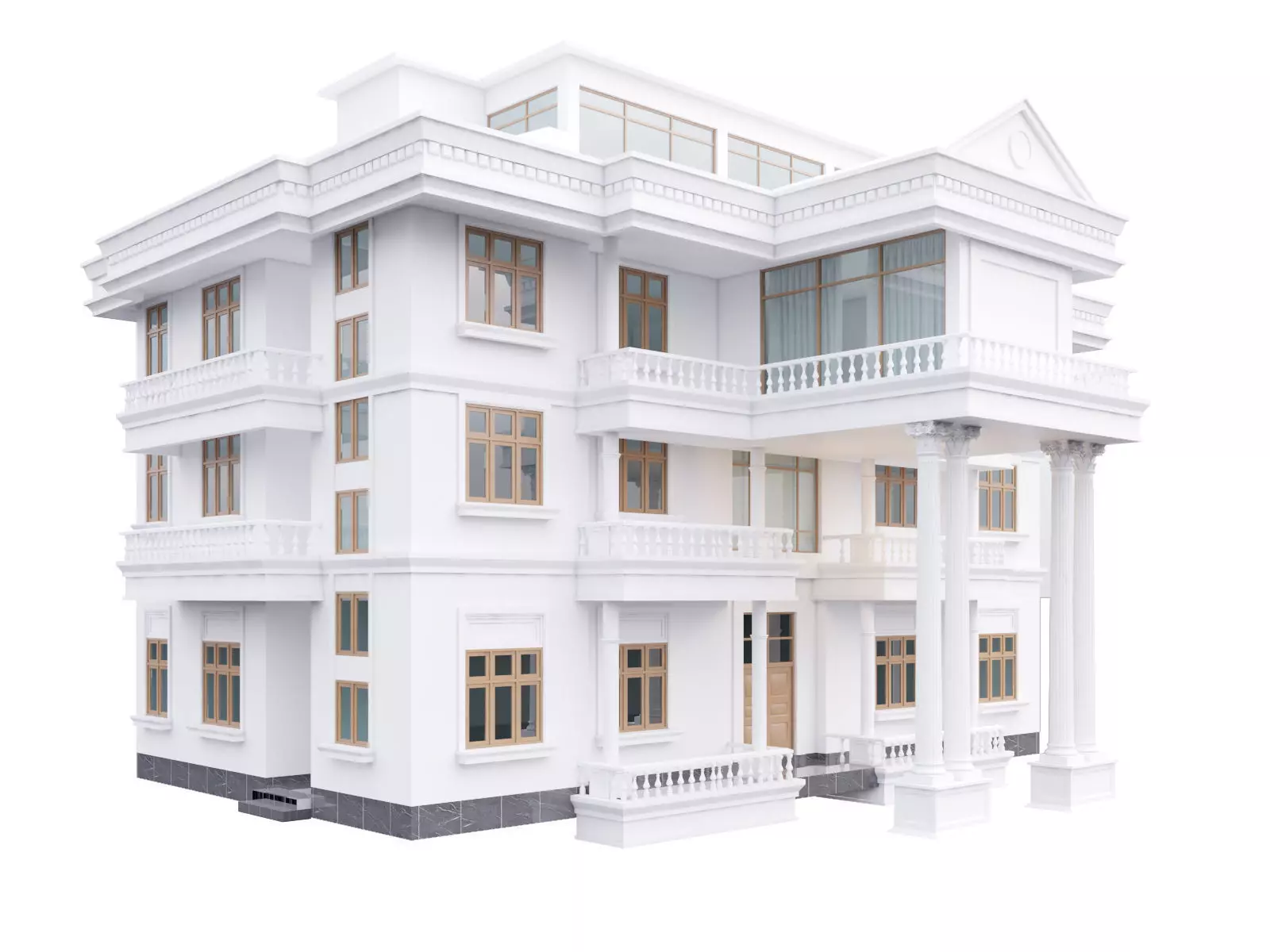 Classic Building 3D model_0