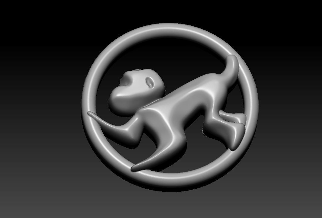 Monkey Pendant 3D print model_3