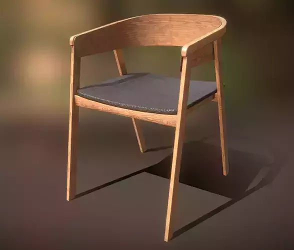 Wooden Leather Soho Wing Arm Dining living Armchair Chair model