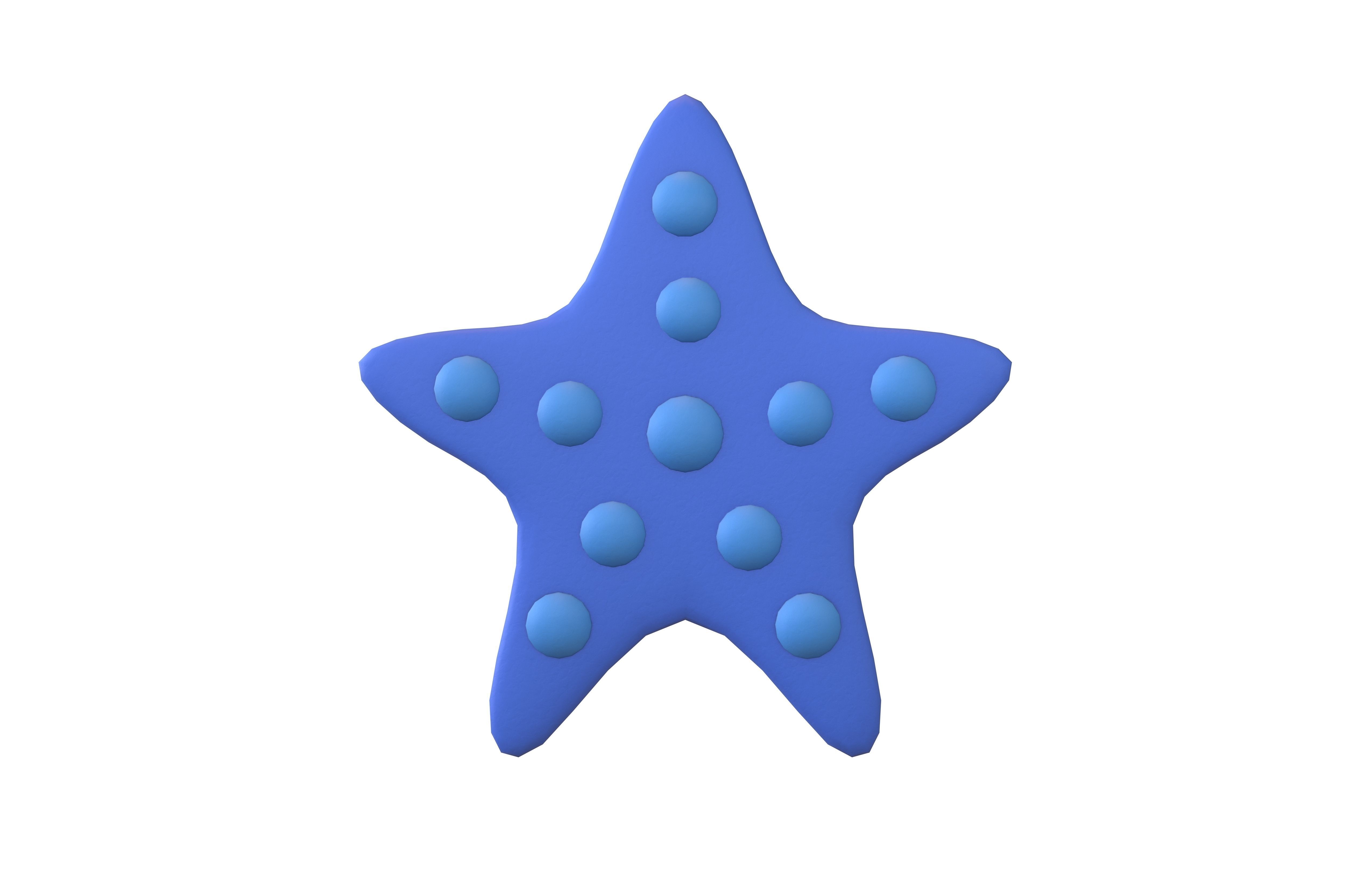 Starfish V1 001 Low-poly 3D model_2