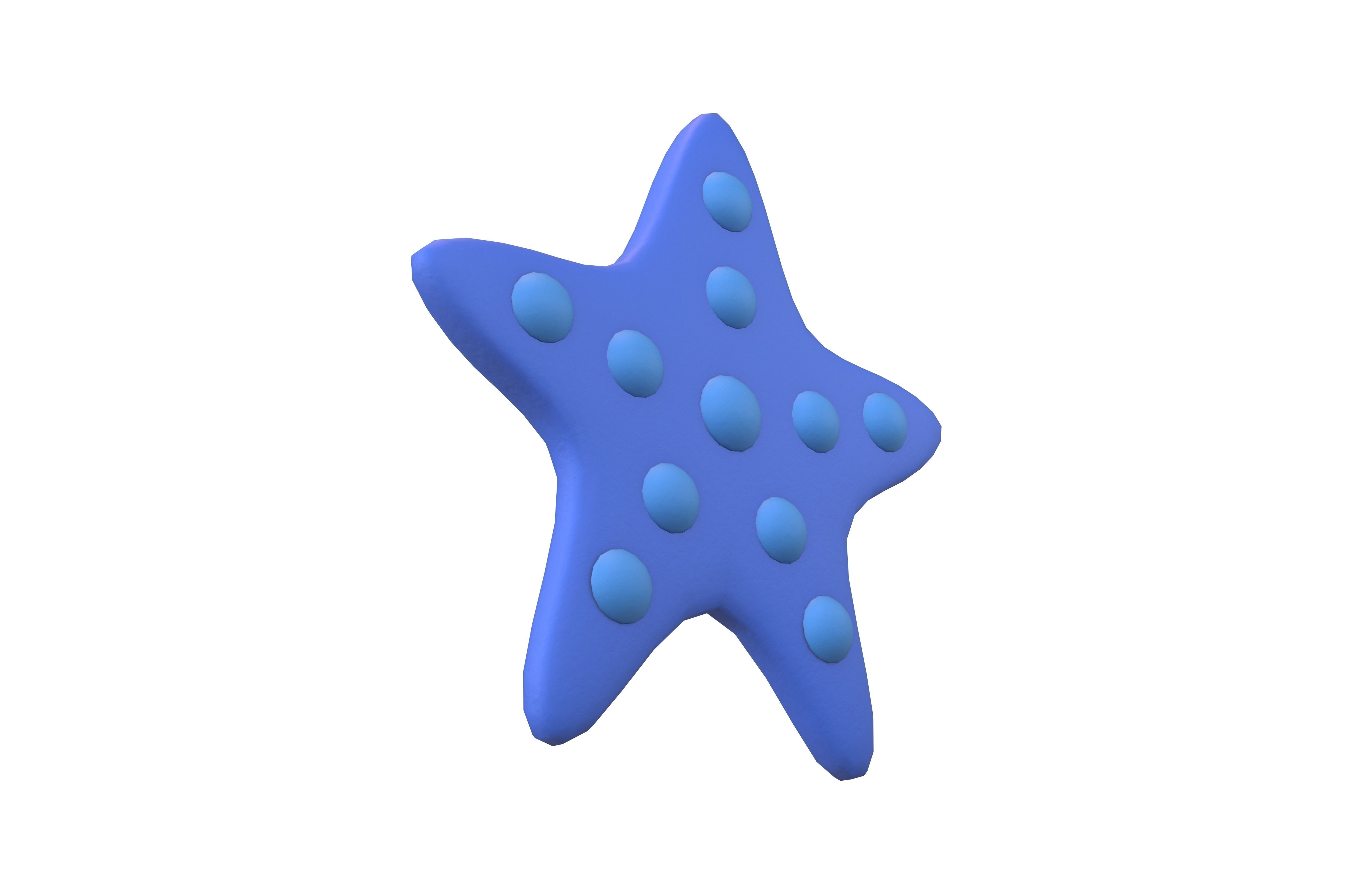 Starfish V1 001 Low-poly 3D model_1