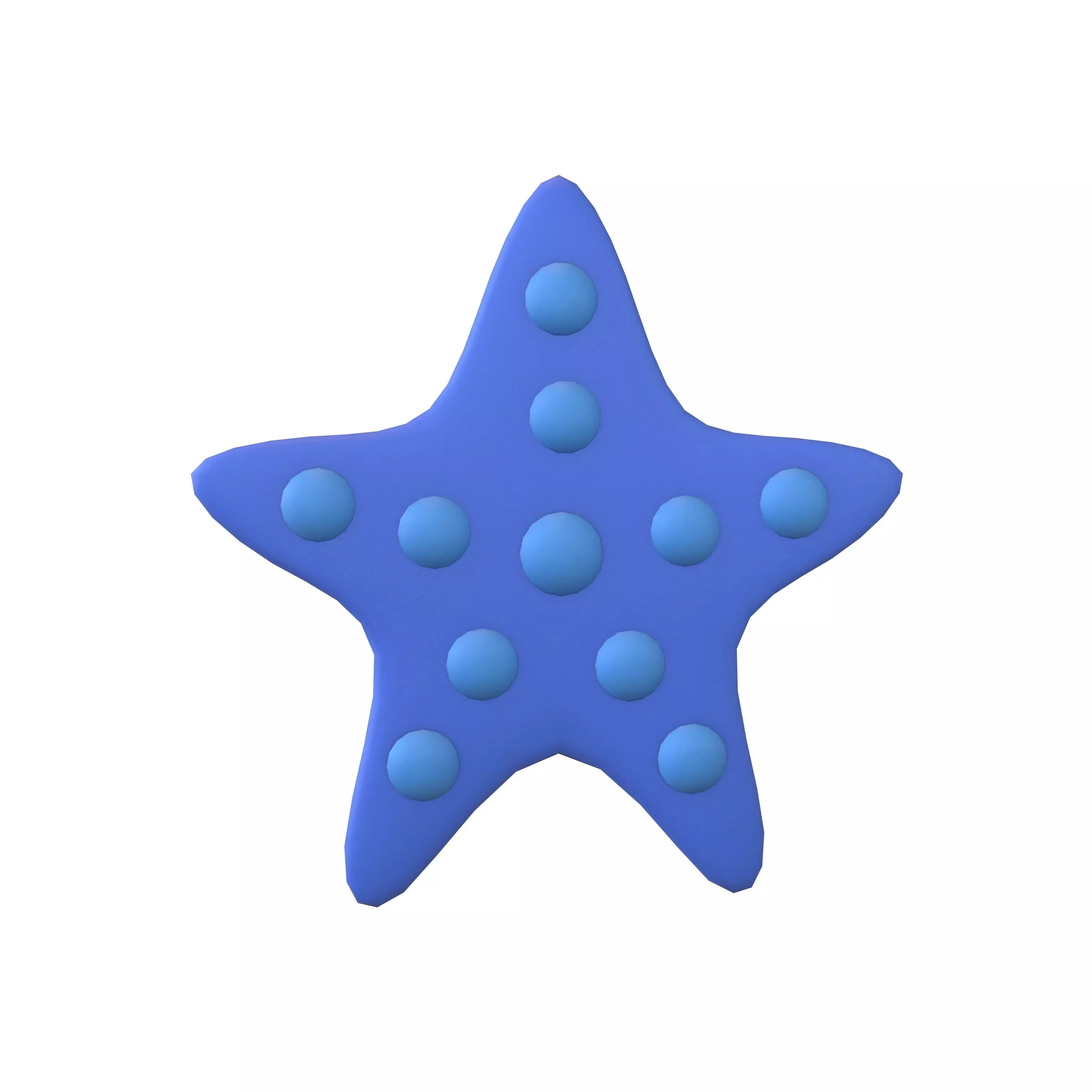 Starfish V1 001 Low-poly 3D model_0