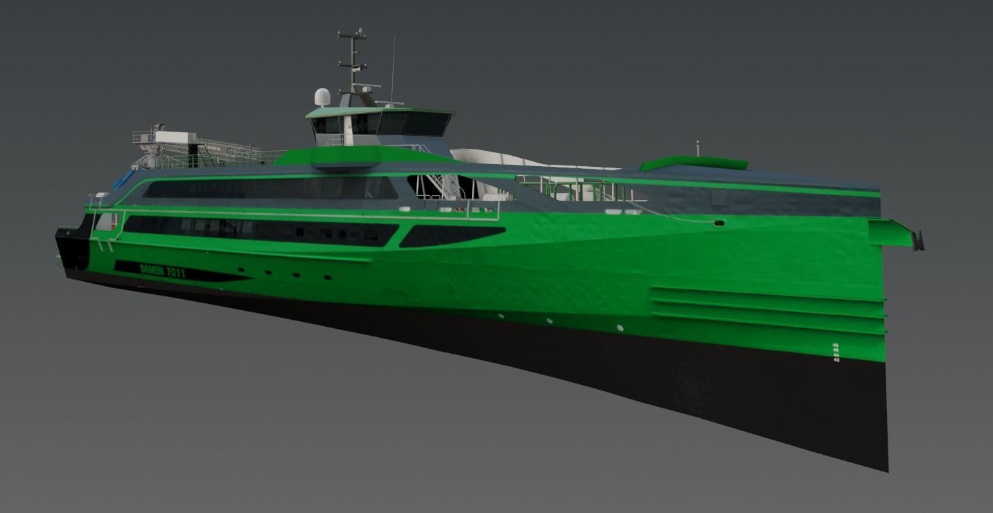 7011 Fast Crew Supply vessels 3D model low-poly Low-poly 3D model_7