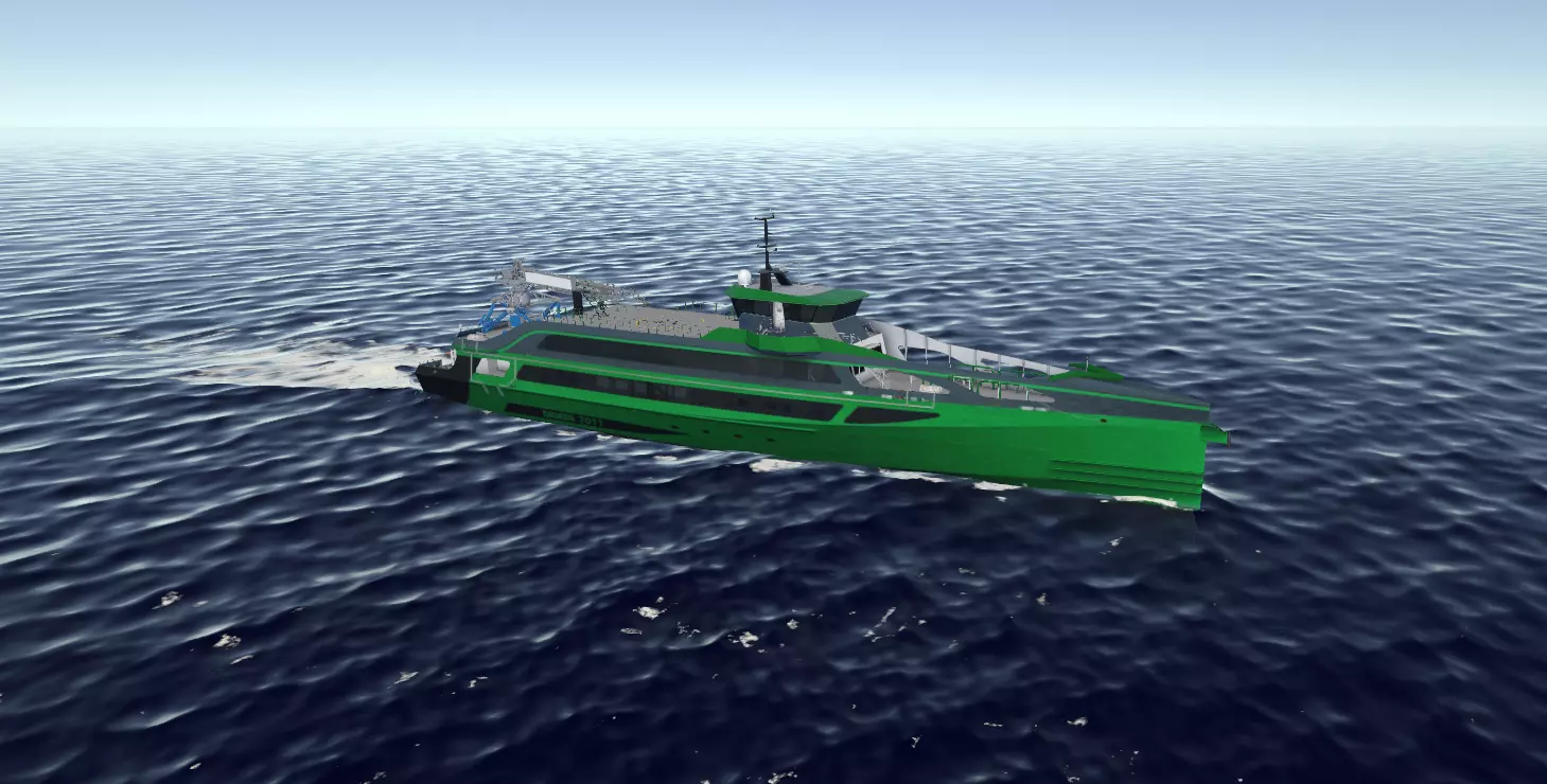 7011 Fast Crew Supply vessels 3D model low-poly Low-poly 3D model_0