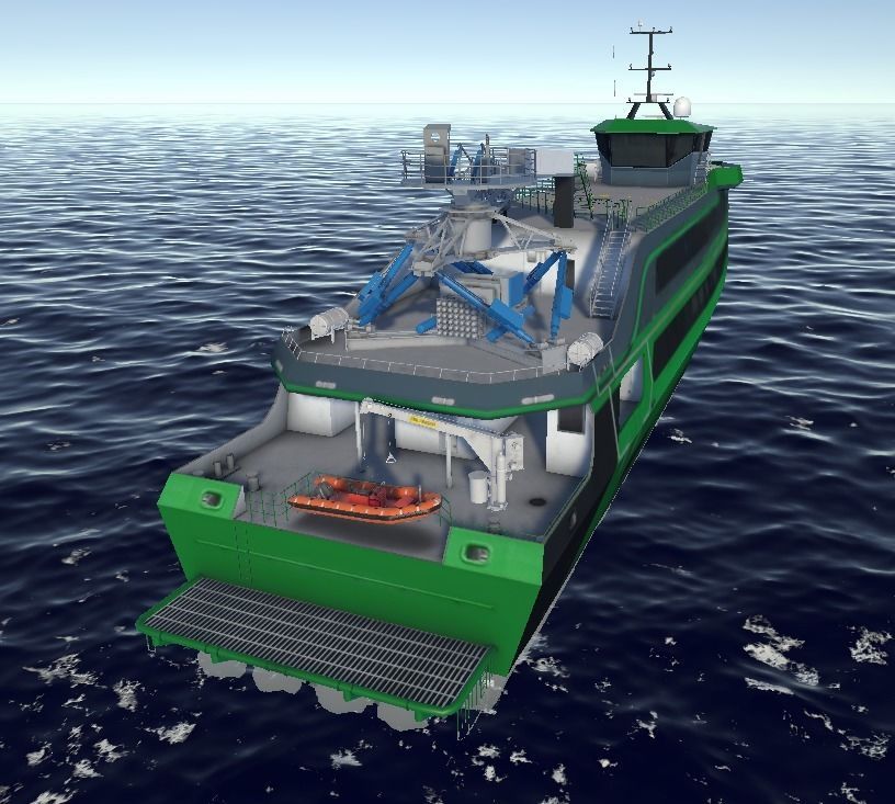 7011 Fast Crew Supply vessels 3D model low-poly Low-poly 3D model_4