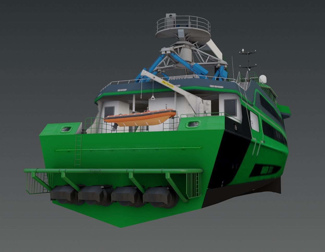 7011 Fast Crew Supply vessels 3D model low-poly Low-poly 3D model_9