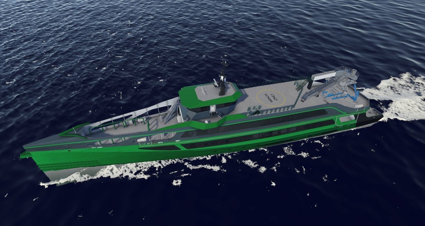 7011 Fast Crew Supply vessels 3D model low-poly Low-poly 3D model_1