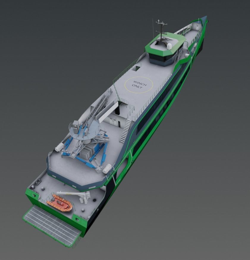 7011 Fast Crew Supply vessels 3D model low-poly Low-poly 3D model_16