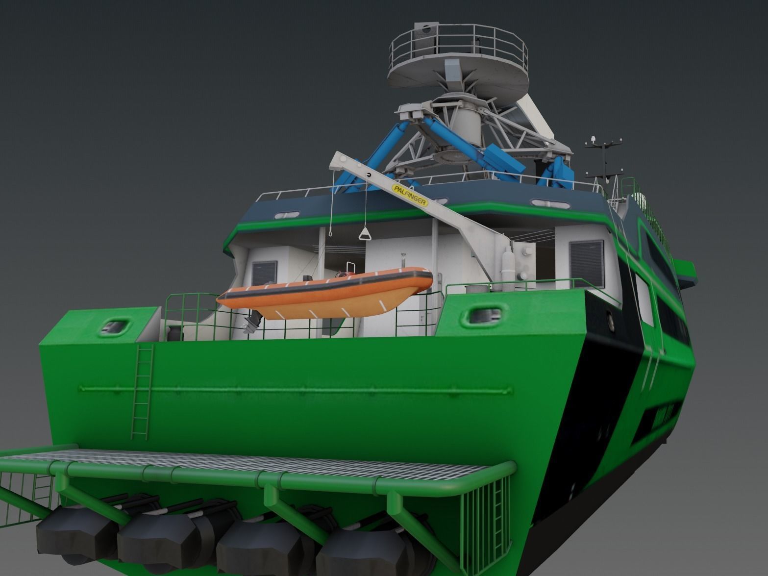 7011 Fast Crew Supply vessels 3D model low-poly Low-poly 3D model_10