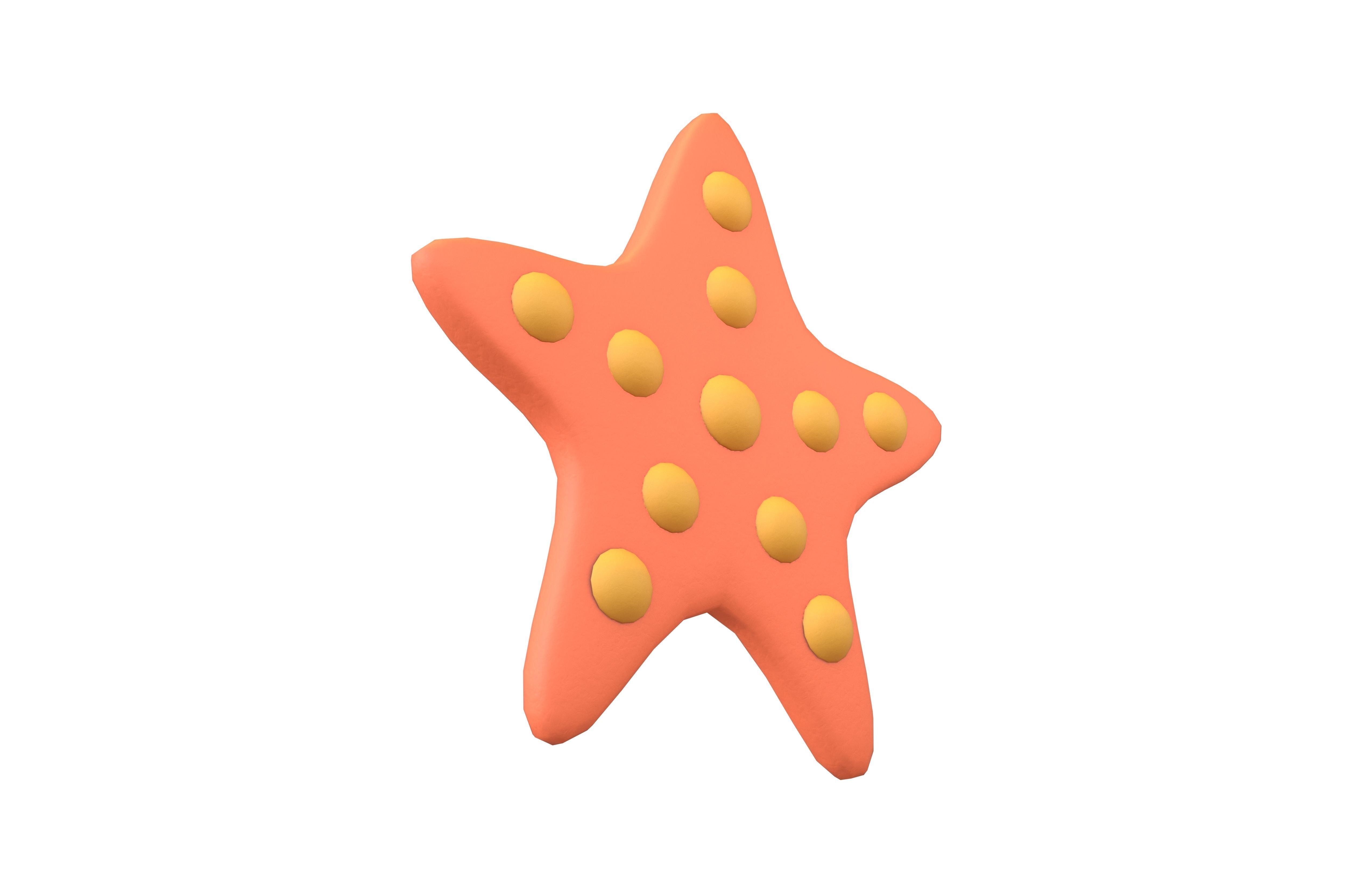 Starfish V1 005 Low-poly 3D model_1