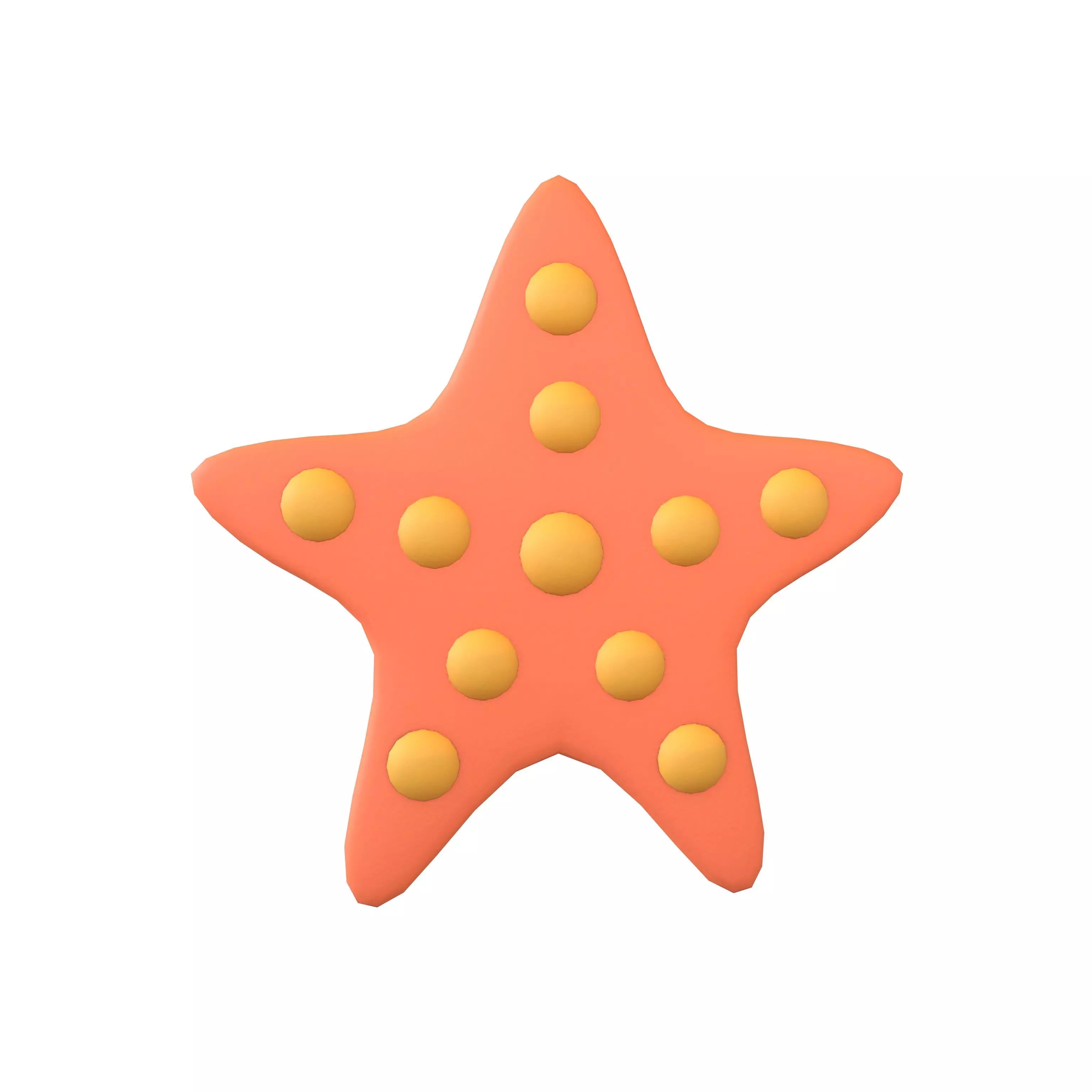 Starfish V1 005 Low-poly 3D model_0