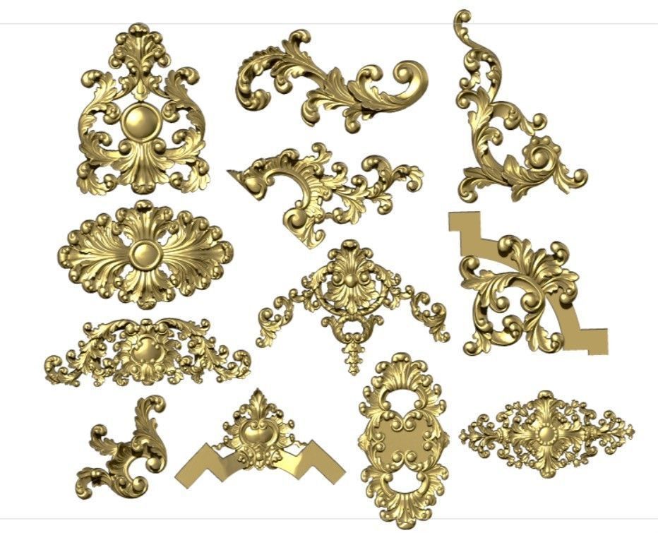 synthesize all File 3d pattern neoclassical 3d  3D print model_4