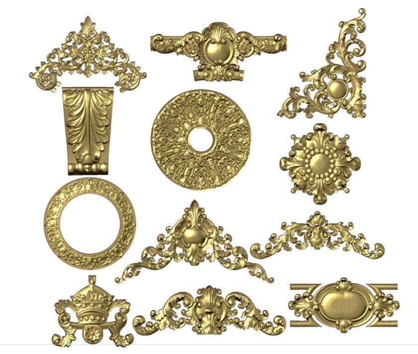 synthesize all File 3d pattern neoclassical 3d  3D print model_5