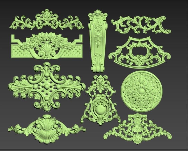 synthesize all File 3d pattern neoclassical 3d  3D print model_58
