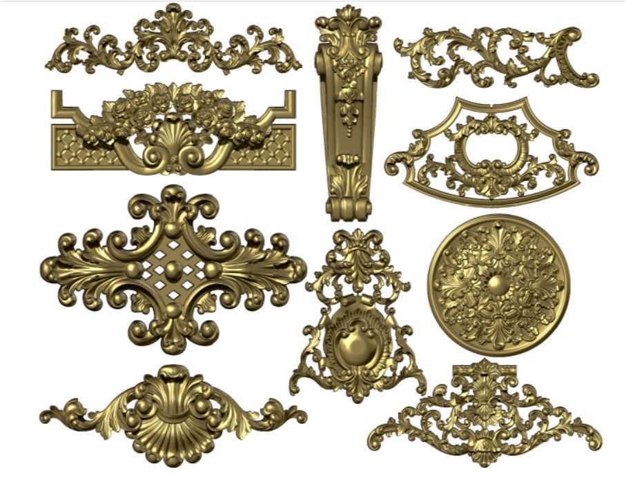 synthesize all File 3d pattern neoclassical 3d  3D print model_1