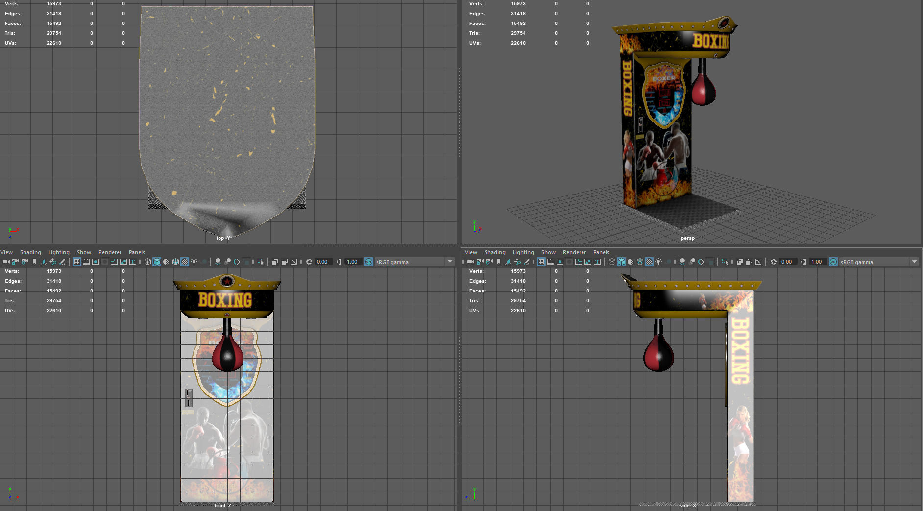 BOXER ARCADE MACHINE 3D model_8