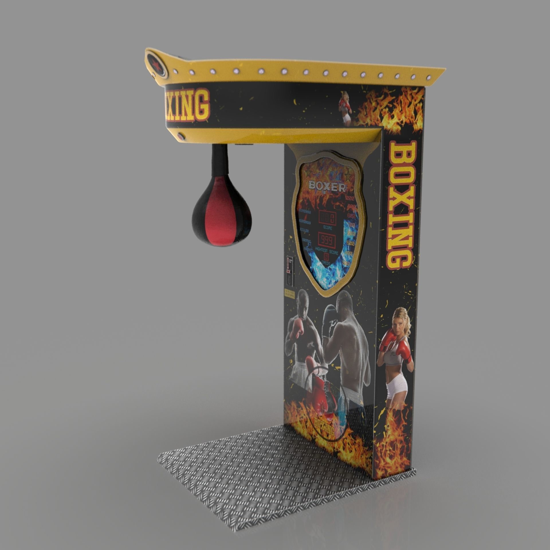 BOXER ARCADE MACHINE 3D model_12