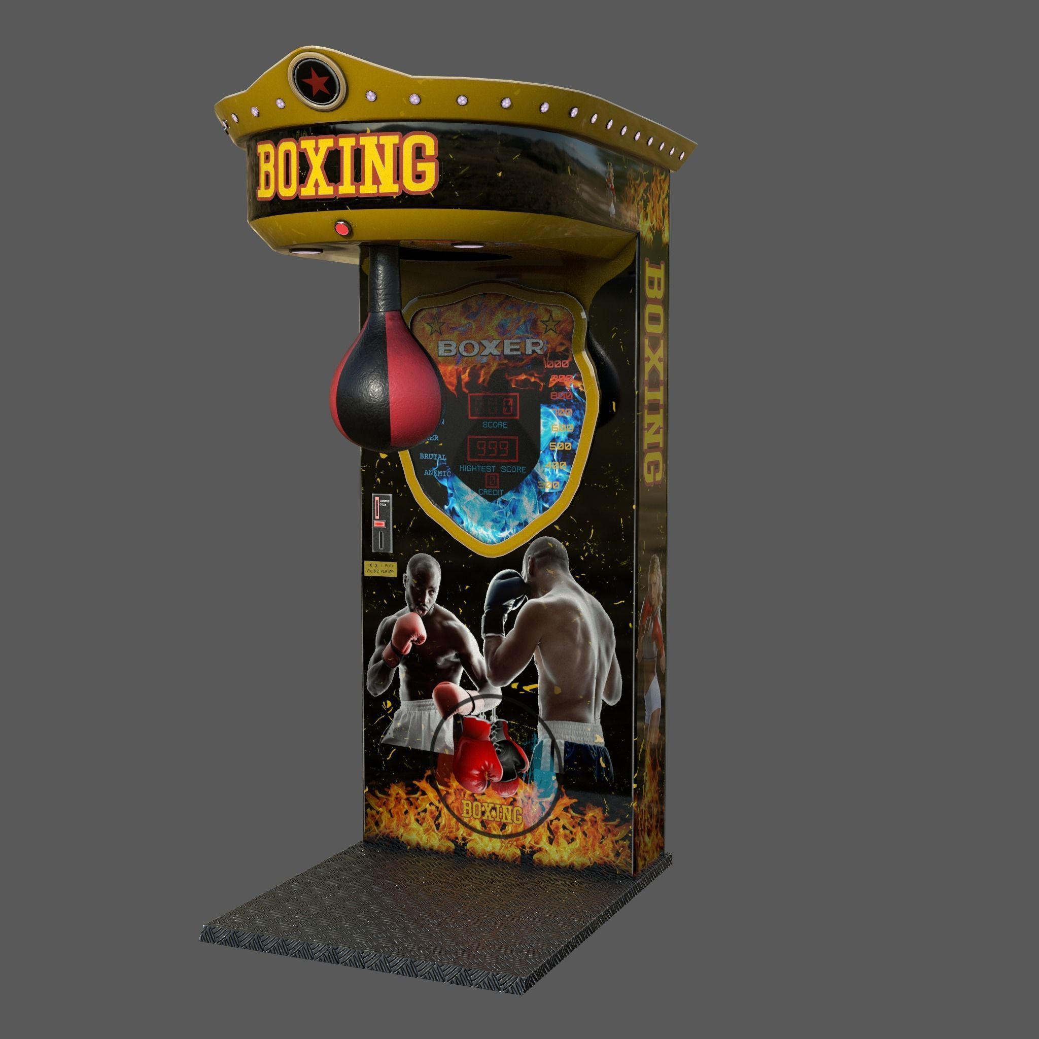 BOXER ARCADE MACHINE 3D model_1