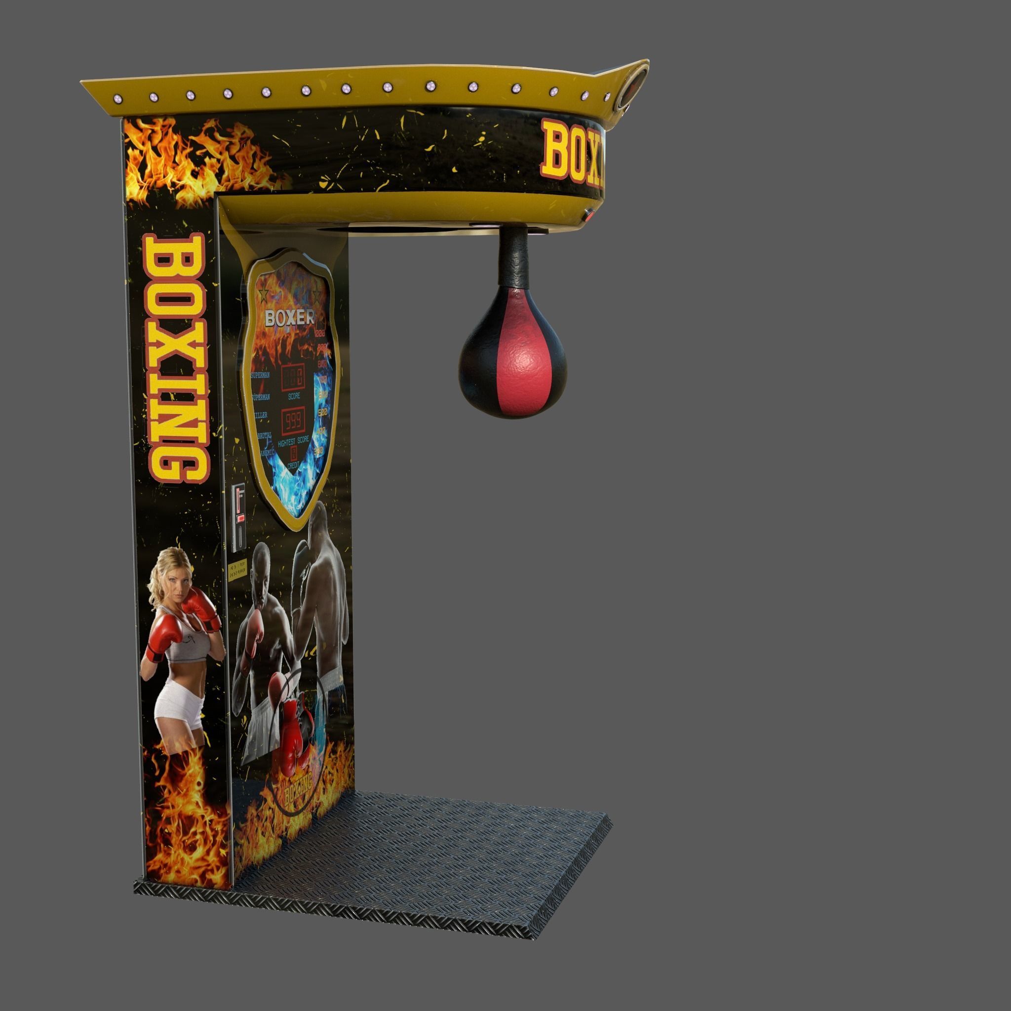 BOXER ARCADE MACHINE 3D model_2